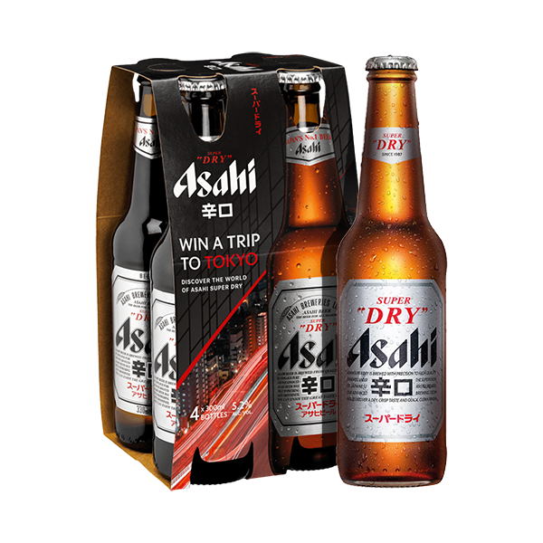 Six Pack Asahi Super Dry Botella 330 ml