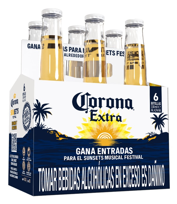 Six Pack Corona Extra Botella 330 ml