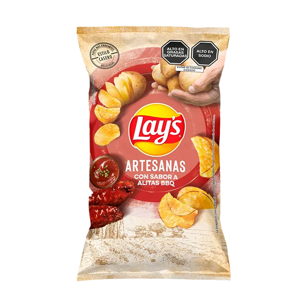 Lays Artesanas Alitas BBQ 130gr
