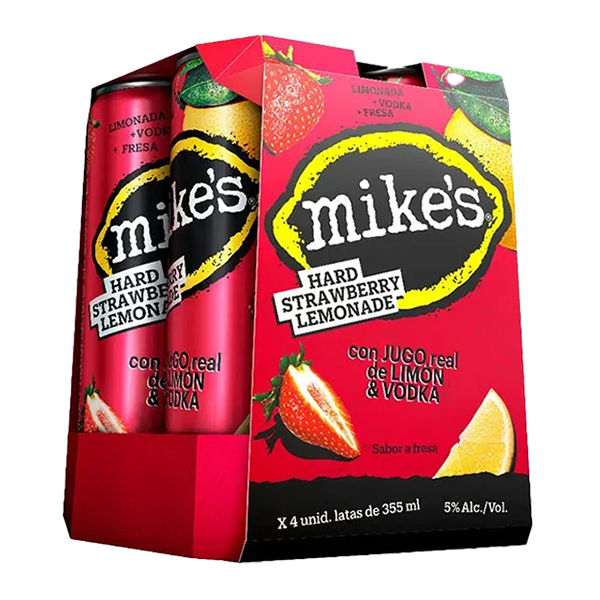 Four Pack Mike´s Strawberry Lata 355 ml