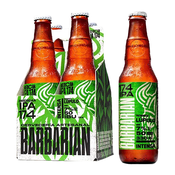 Four Pack Barbarian 174 IPA Botella 330 ml