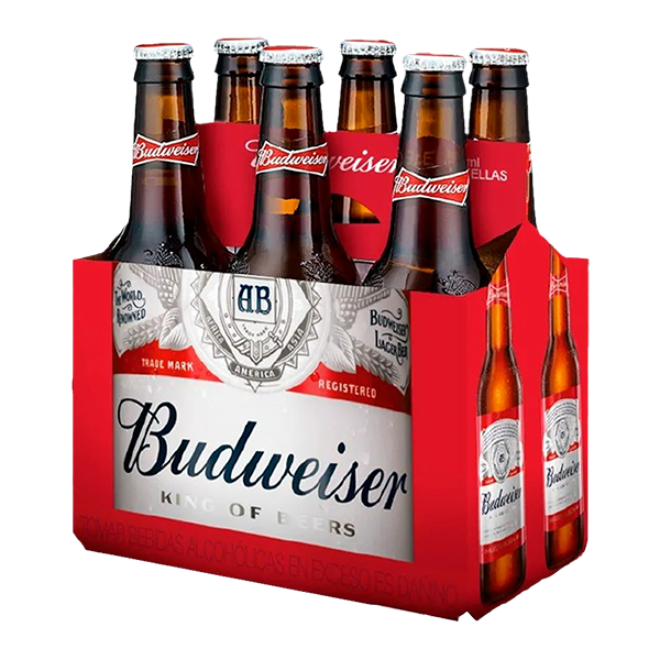 Six Pack Budweiser Botella 343 ml