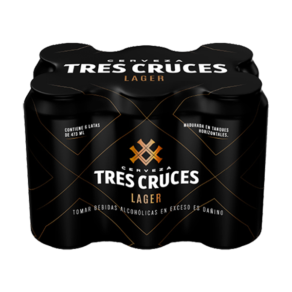 Six Pack Tres Cruces Lager Lata 473 ml